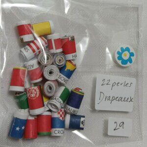 One-of-a-kind handmade/hand rolled paper beads/jewelry making/craft supplies/DIY